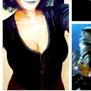 Betsey Johnson Black Velvet Cardigan